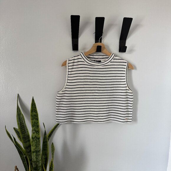 Volcom Lil' Tank in Black and White Stripe - Picture 1 of 5